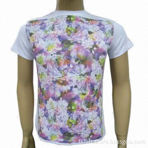 2012 Men's White/Digital Printing T-shirt, Made of 100% Cotton